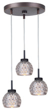 Load image into Gallery viewer, Woodbridge Lighting Charlotte 3-Light Cluster Pendant , Mercury Crystal Ball