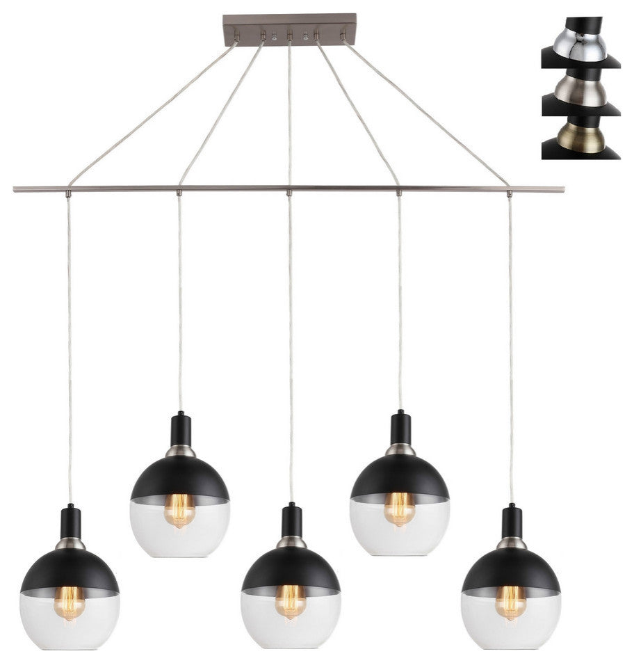 Woodbridge Lighting Blake 5-Light Linear Pendant with ST64 Bulb