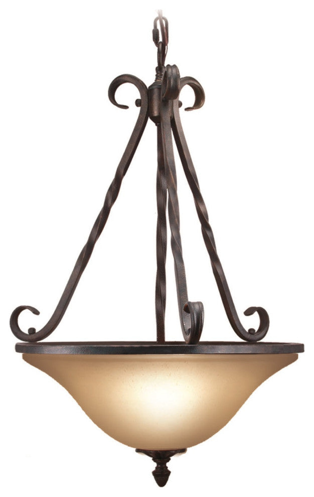 Rosedale Bowl Foyer Pendant, Tortoise Shell