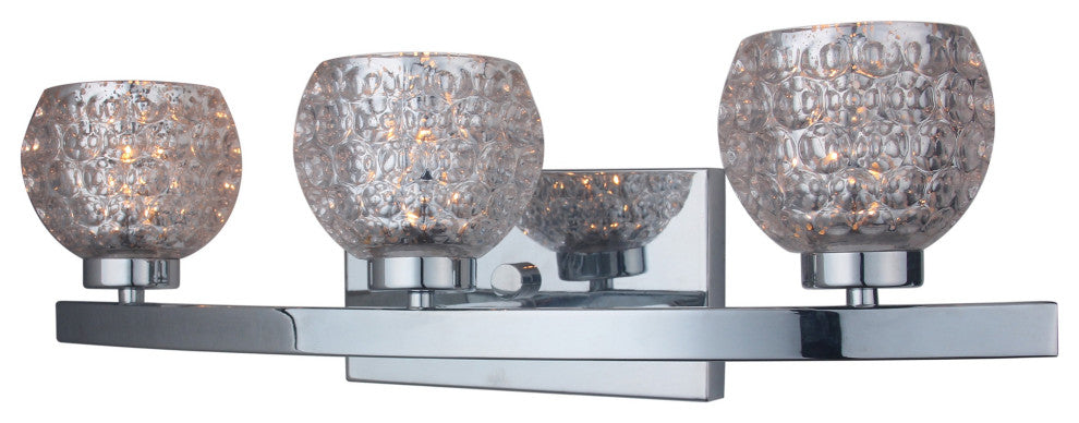 Charlotte 3-Light Bath, Mercury Crystal Ball, Led G9