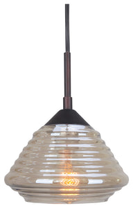 Queen Style 1-Light Mini Pendant, Metallic Bronze